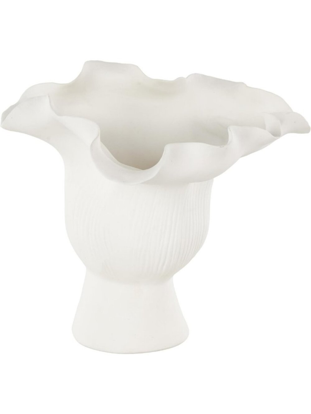 Ceramic Abstract Floral-Inspired Decorative Vase, 9" Centerpiece for Home Decor